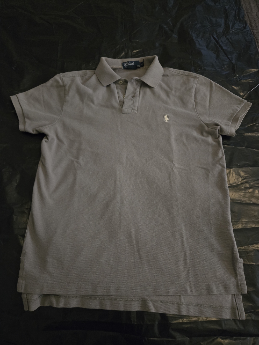 Polo Ralph Lauren Custom Fit Mesh Polo Shirt Gray Size Medium